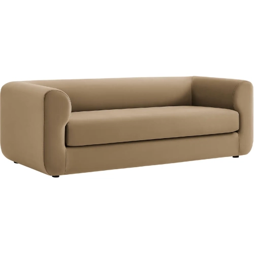 Leif 89" Sofa in Taupe Brown Performance Velvet