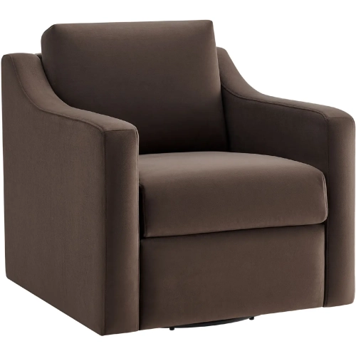Liora Accent Arm Chair in Chocolate Brown Performance Velvet