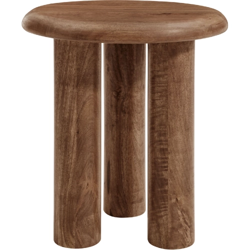 Mavina Side Table in Walnut Finish Mango Wood