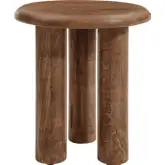 Mavina Side Table in Walnut Finish Mango Wood