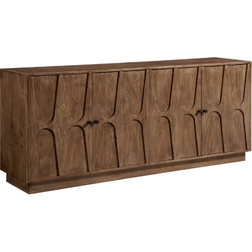 Veda 72" Sideboard Cabinet in Walnut Finish Mango Wood