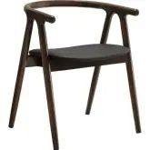 Henry Dining Chair in Black Vegan Leather & Wood