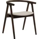 Henry Dining Chair in Stone Vegan Leather & Wood