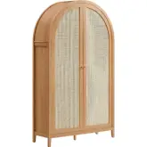 Calista 79" Tall Wide Arched Storage Cabinet