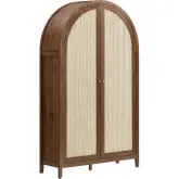 Calista 79" Tall Wide Arched Storage Cabinet
