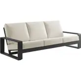 Lirienne Outdoor Sofa in Gray Aluminum & Cream Fabric