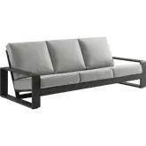 Lirienne Outdoor Sofa in Gray Aluminum & Light Gray Fabric