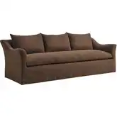 Somerset 92" Slipcovered Sofa in Cocoa Brown