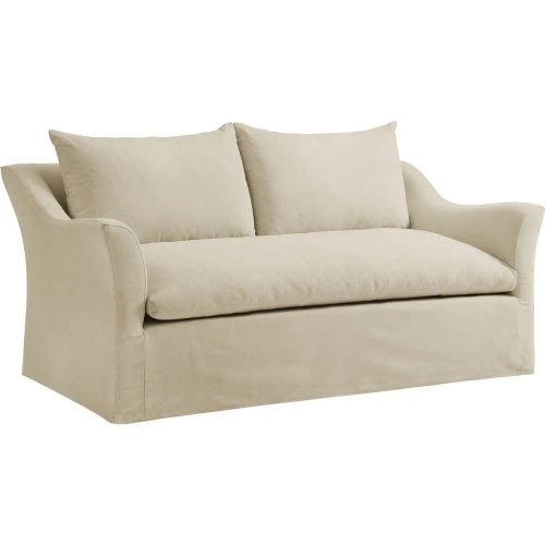 Somerset 70" Slipcovered Loveseat in Linen White
