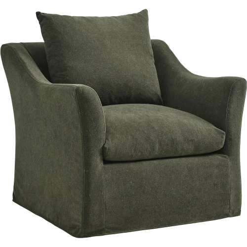 Somerset Slipcovered Accent Arm Chair in Sage Green