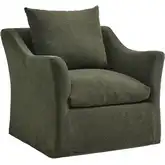 Somerset Slipcovered Accent Arm Chair in Sage Green