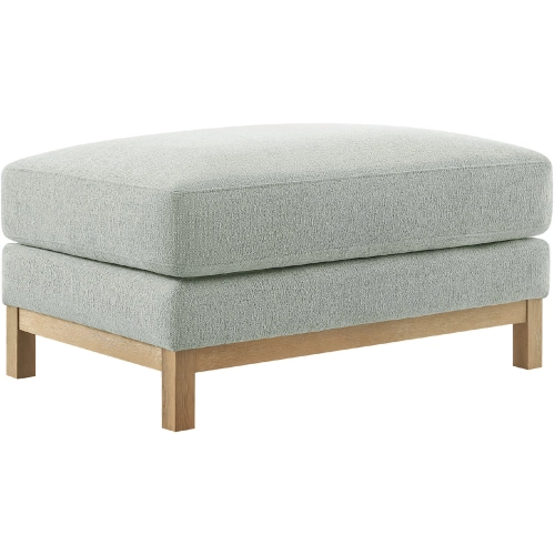Roscoe Ottoman in Mist Gray Fabric