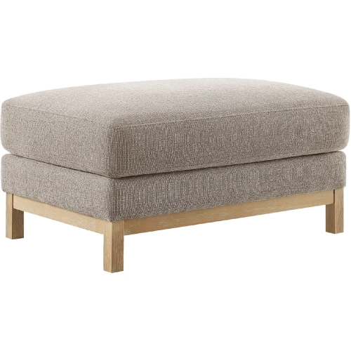 Roscoe Ottoman in Pewter Gray Fabric