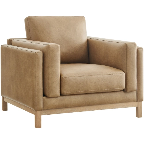 Roscoe Accent Chair in Toast Brown Vegan Leather