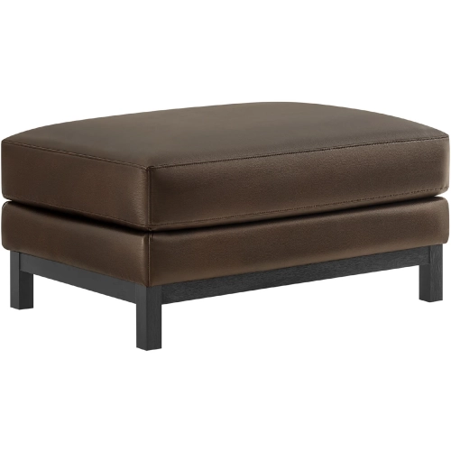 Roscoe Ottoman in Espresso Brown Vegan Leather