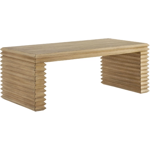 Canto Stacked Design Coffee Table in Weathered Oak Finish Veneer