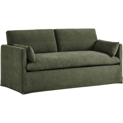 Wellfleet Slipcovered Accent Arm Chair in Sage Green Linen Blend Fabric