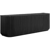 Fortitude 75" Curved Sideboard Cabinet in Black Finish