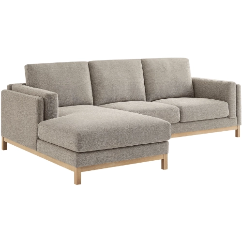 Roscoe Sectional Sofa w/ Left Facing Chaise in Pewter Gray Fabric