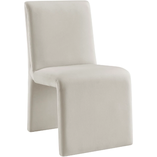 Emory Dining Chair in Alabaster Brown Performance Velvet
