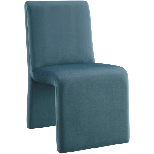 Emory Dining Chair in Cadet Blue Performance Velvet