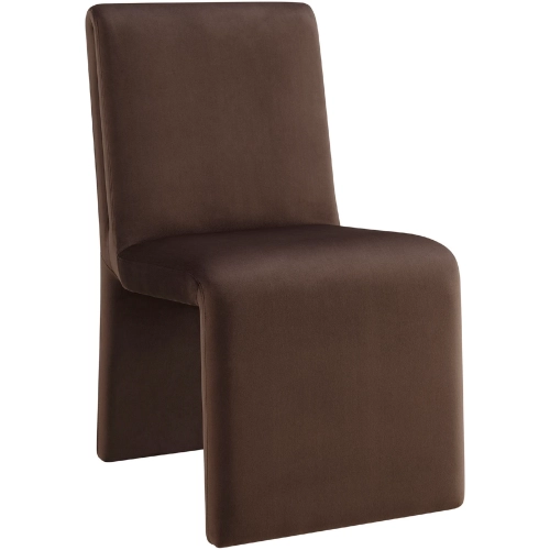 Emory Dining Chair in Chocolate Brown Performance Velvet