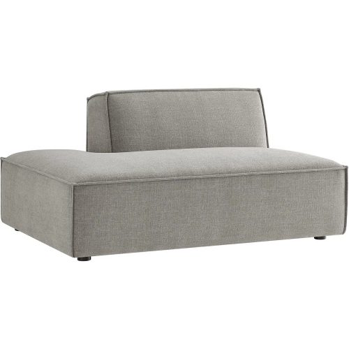 Restore Left Facing Armless Modular Chaise in Pewter Brown Performance Fabric