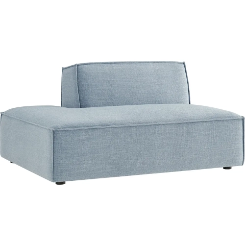 Restore Left Facing Armless Modular Chaise in Sky Blue Performance Fabric