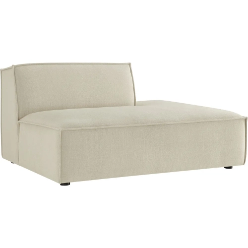Restore Right Facing Armless Modular Chaise in Ecru White Performance Fabric