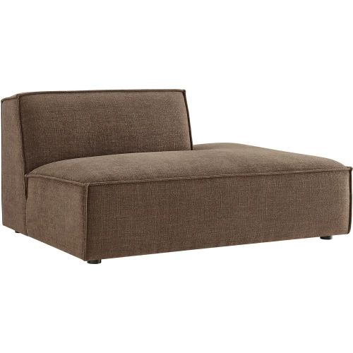 Restore Right Facing Armless Modular Chaise in Mocha Brown Performance Fabric