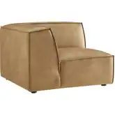 Restore Modular Corner Chair in Toast Brown Vegan Leather