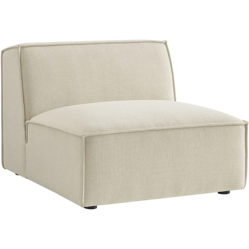 Restore Armless Modular Chair in Ecru White Performance Fabric