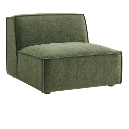 Restore Armless Modular Chair in Foliage Green Performance Fabric