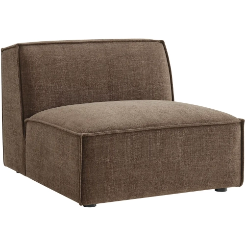 Restore Armless Modular Chair in Mocha Brown Performance Fabric