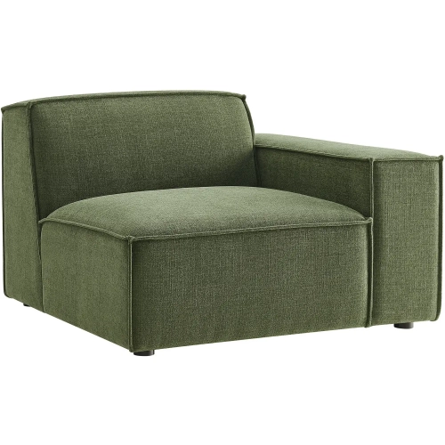 Restore Right Facing Modular Lounge Chair in Foliage Green Performance Fabric
