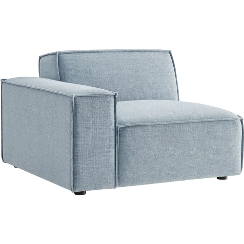 Restore Left Facing Modular Lounge Chair in Sky Blue Performance Fabric