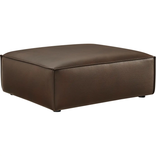 Restore Modular Ottoman in Espresso Brown Vegan Leather