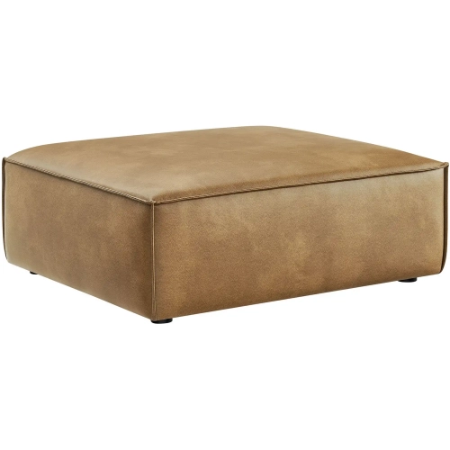 Restore Modular Ottoman in Toast Brown Vegan Leather