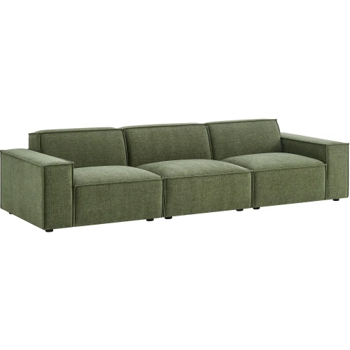 Restore 3 Piece Modular Sofa in Foliage Green Performance Fabric