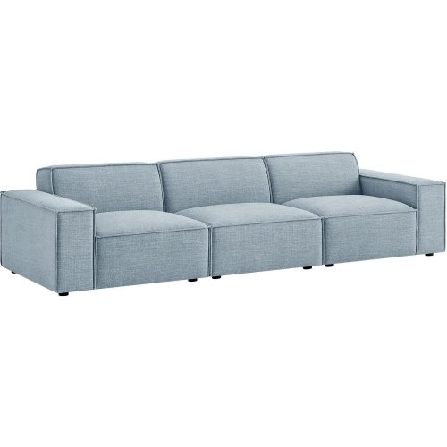 Restore 3 Piece Modular Sofa in Sky Blue Performance Fabric