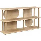 Zadie 55" Console Table in Light Oak Finish Wood