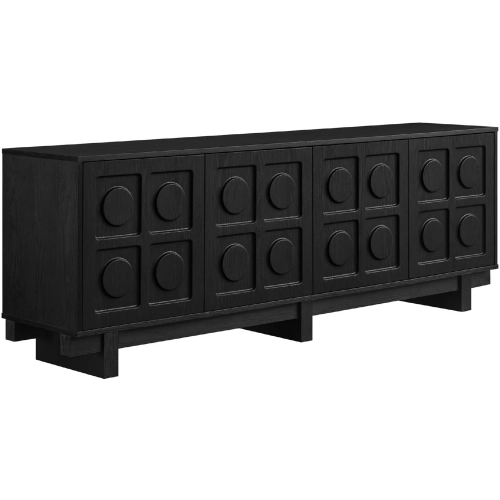 Knox 71" TV Stand in Black Laminated Wood