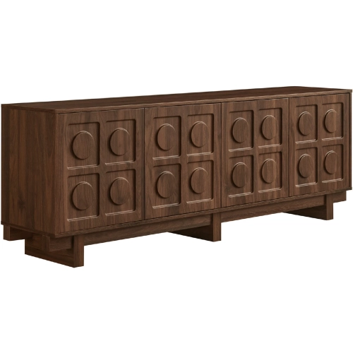 Knox 71" TV Stand in Walnut Brown Laminated Wood