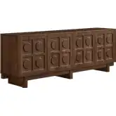 Knox 71" TV Stand in Walnut Brown Laminated Wood