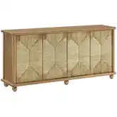 Marola 71" Sideboard in Oak Wood & Seagrass