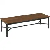 Ashlan 110" Chevron Dining Table in Walnut Brown Finish