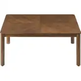Alba 75" Extendable Dining Table in Walnut Brown Finish Wood