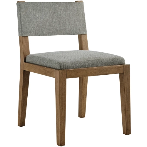 Calder Dining Chair in Wood & Wheat Brown Fabric