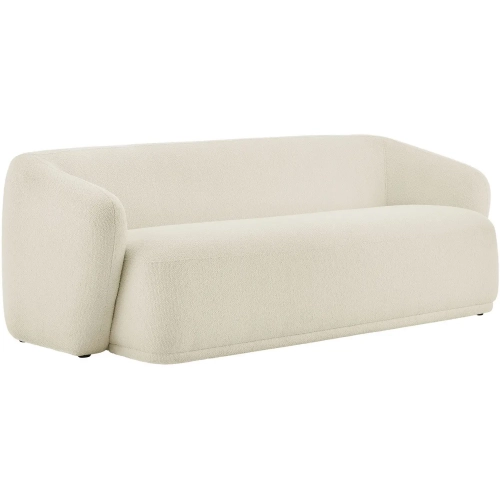 Monica 88" Sofa in Cream White Boucle Fabric