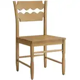 Jax Wavy Razor Back Dining Chair in Weathered Oak Finish Oak
